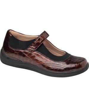 NEW DREW rose shoes in brown croc